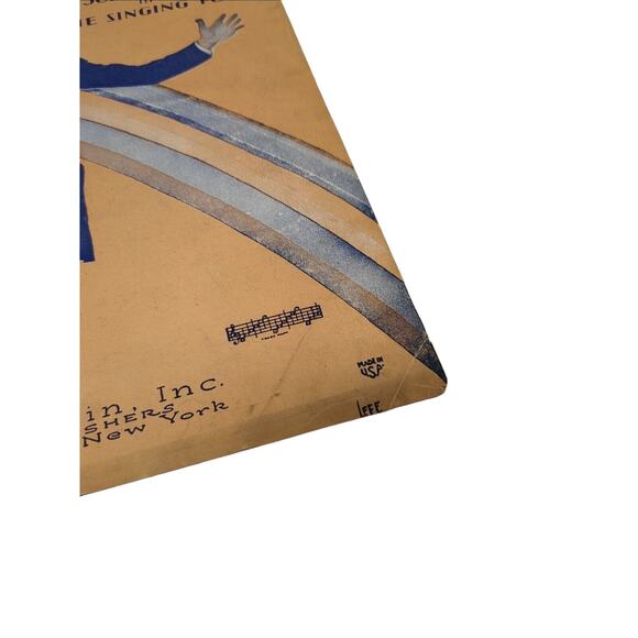 1928 Theres A Rainbow Round My Shoulder Piano Sheet Music Al Jolson - Picture 9 of 11